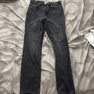Zara Charcoal Mom-Fit Jeans
